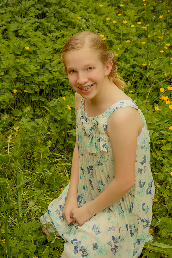 13 yr old girl,summer dress,chapters photography